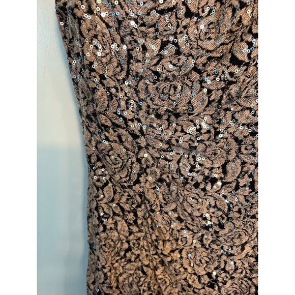 Calvin Klein Sequined Rose-Pattern Sheath Dress - Picture 5 of 12